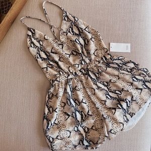 TOBI SNAKE SKIN ROMPER